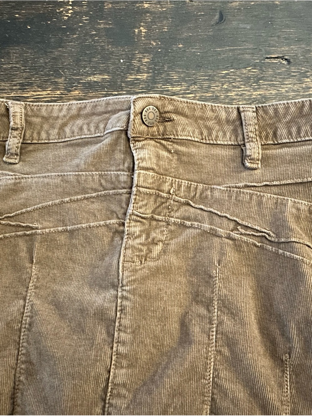 Long, Flared, Corduroy Skirt